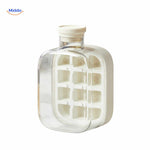 White compact ice bottle with secure screw cap closure