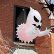 XL light-up inflatable ghost with glowing eyes for Halloween decoration.