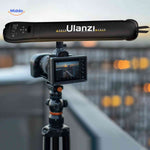 Ulanzi inflatable LED lamp mounted on professional camera rig for video production.
