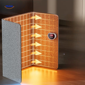 Electric leg warmer with digital control panel for temperature adjustment.