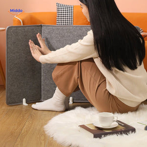 Electric heating pad providing soothing warmth against cold.