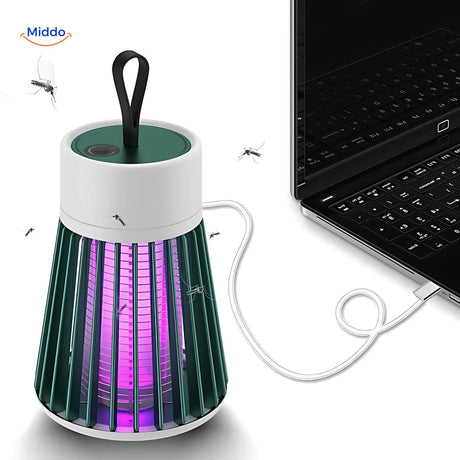 InstaZap mosquito lamp USB charging through computer laptop or power adapter.