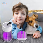 InstaZap outdoor mosquito lamp eliminating insects on patio and garden areas.