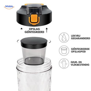 Integrated storage pod with leak-proof compartment design.