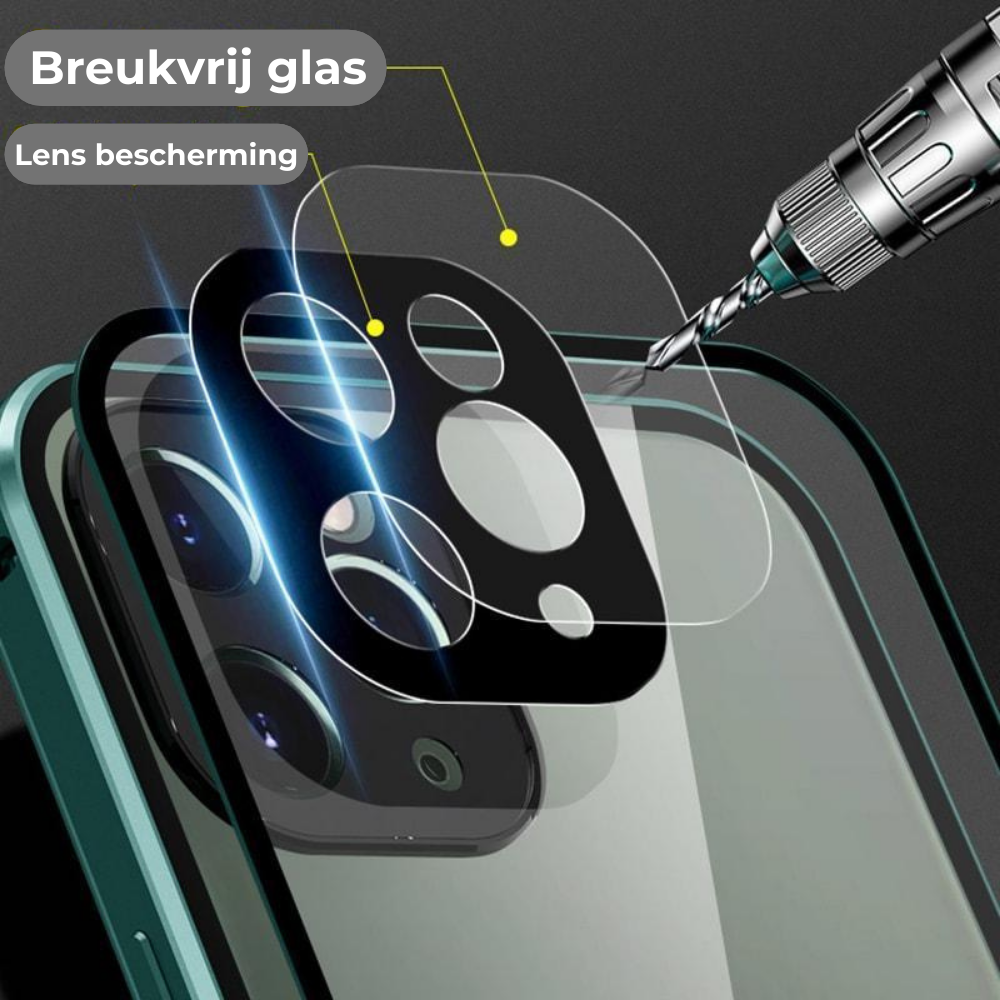 WonderCase features shatterproof glass on front and back for maximum durability.