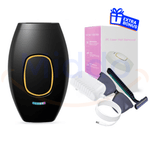 Black IPL hair remover product display view.