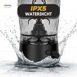 IPX5 waterproof base with electric blender function for auto-mixing.