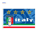 Italy FIGC national football team flag with federation logo design.