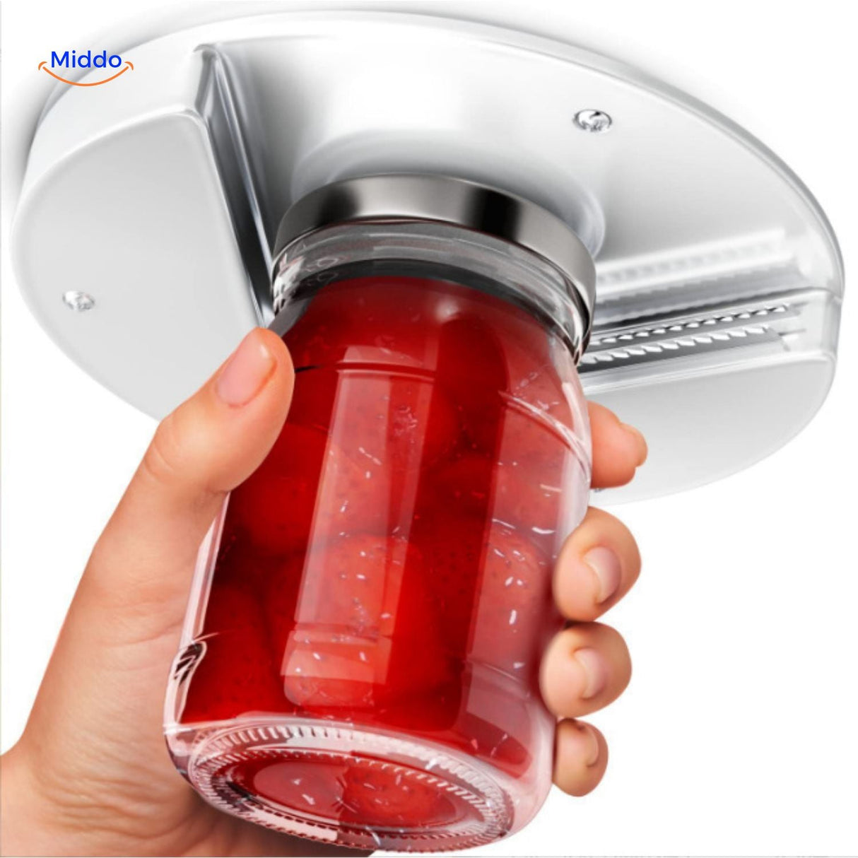 Easy and safe jar opening with ergonomic design for all users.