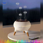 Jellyfish diffuser with remote control featuring stylish ambient lighting.