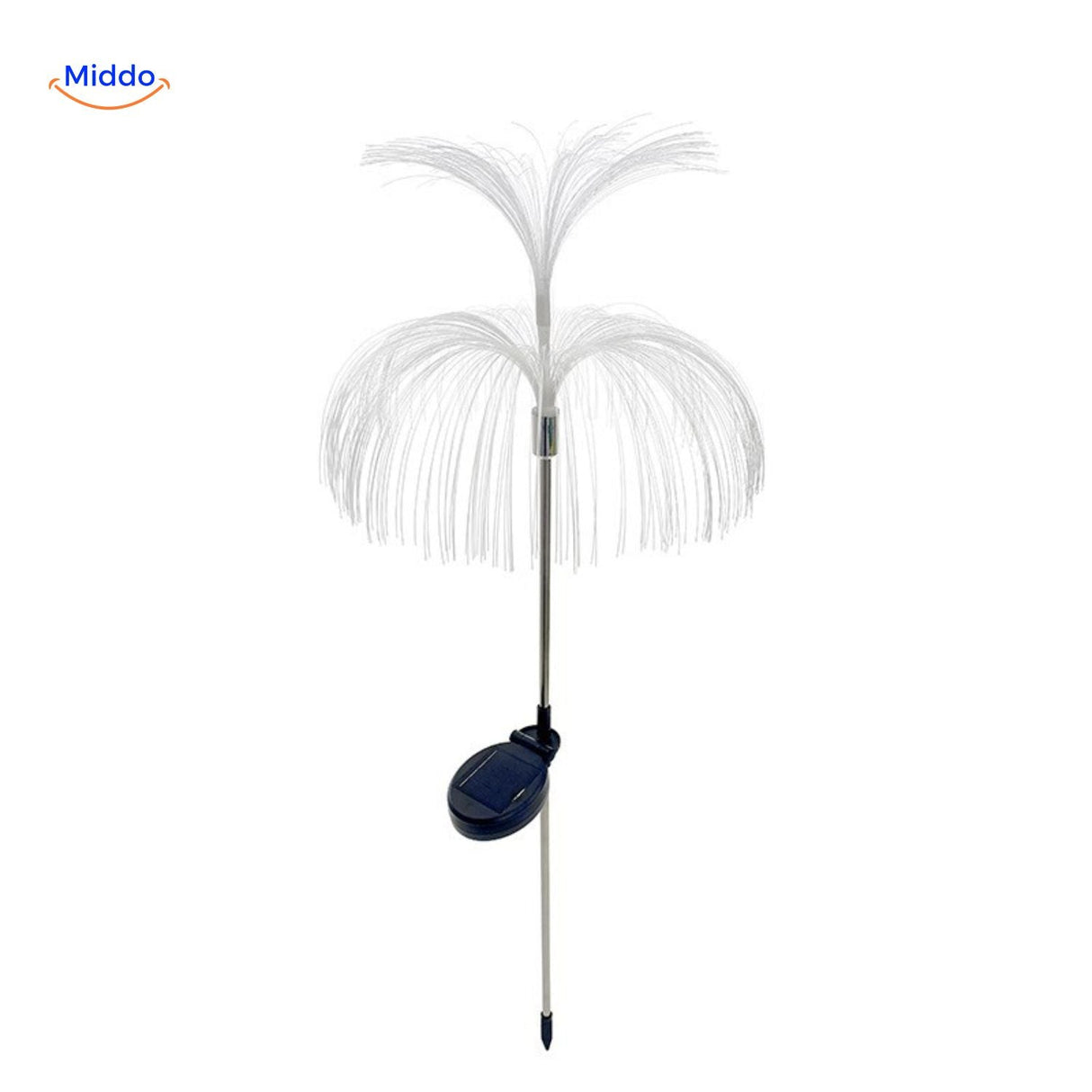 JellyGlow solar jellyfish light with blooming flower design and color-changing effects
