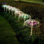 JellyGlow solar garden light with colorful lamps and dynamic light effects display
