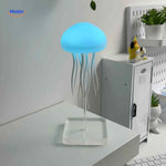 Purple JellyGlow jellyfish night lamp displayed on desk.