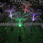 JellyGlow solar-powered light with purple and green lamp color modes for garden