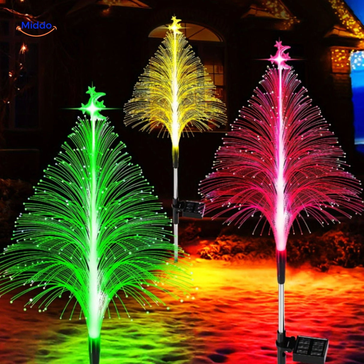 JellyGlow solar garden light with seven color-changing effects for dynamic outdoor decor