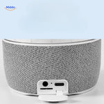 Back view of JellyGlow speaker showing audio jack and USB charging port connections.