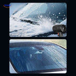 Portable dryer leaves car windows frost-free and completely dry in seconds.