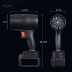 Lightweight portable jet blower fits compact dimensions for easy storage.