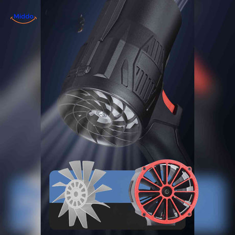 Advanced dual-fan blades generate maximum airflow output and drying power.