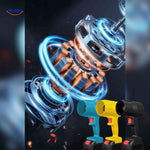 Jet blower's internal dual-motor technology delivers powerful compressed airflow.