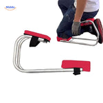 Portable knee support tool for comfortable gardening, folding design for easy storage.