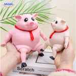 Cute LalaPig squish toy displayed as adorable desk and shelf decoration.