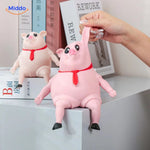 LalaPig relaxation toy in a playful lying pose for fidget and stress relief.