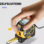 ProMeasure laser tape measure with automatic self-retracting tape function