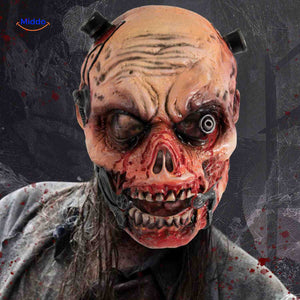Professional latex zombie mask ideal for Halloween cosplay and horror costumes.