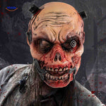 Professional latex zombie mask ideal for Halloween cosplay and horror costumes.