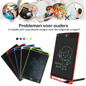 Kid-friendly LCD tablet with ergonomic design for safe, comfortable drawing