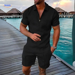 Leander summer set worn on vacation showcasing the lightweight and breathable design.