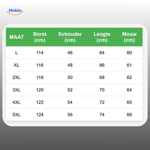 Size chart for leather jacket with chest, shoulder, length measurements.