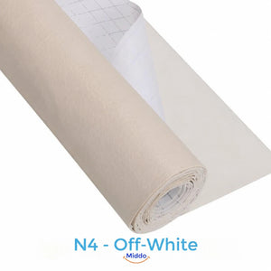 LeatherRestore self-adhesive faux leather repair patch in N4 - Off-White, showing the textured surface and backing.