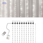 LED curtain lights in cozy setup creating warm and atmospheric ambiance.