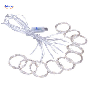 LED curtain ambient lighting transforming room with soft glow effects.