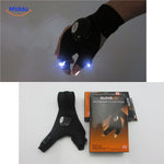 LED gloves with dual lighting for nighttime fishing and outdoor activities.