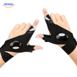 LED gloves designed for night running, cycling, and outdoor sports visibility.