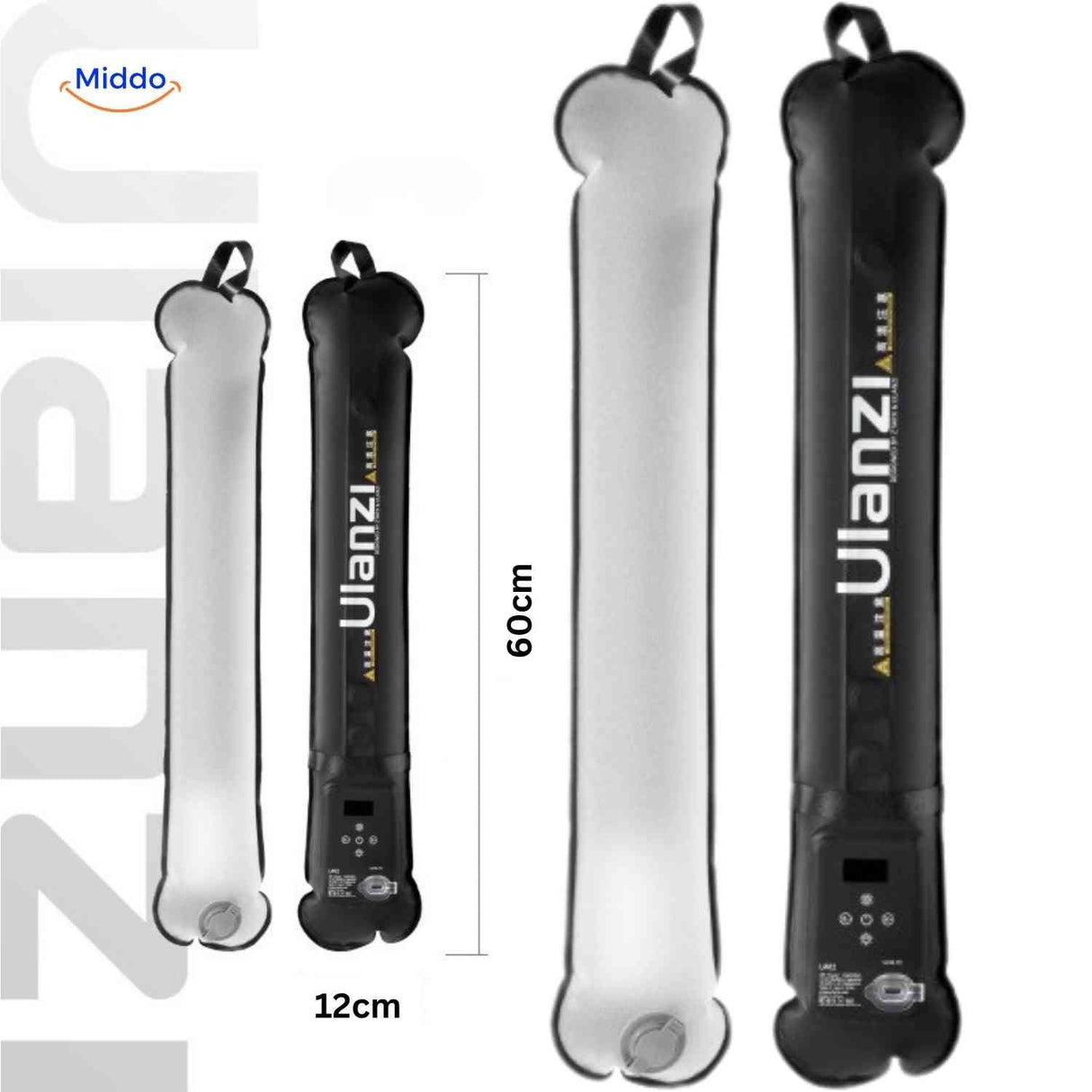 LED magnetic tube light dimensions diagram showing 600mm length and 120mm width.