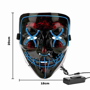LED mask sizing dimensions and measurements for fit guide.