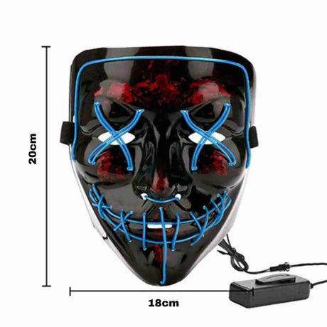 LED mask sizing dimensions and measurements for fit guide.