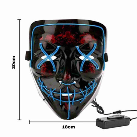 LED mask sizing dimensions and measurements for fit guide.