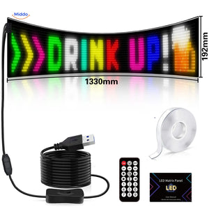DriveFlex 16x144 LED matrix panel specifications and dimensions.