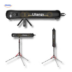 Rectangular LED panel lamp with adjustable tripod for flexible studio lighting.