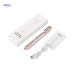 LED skincare pen with USB cable charger for daily red light therapy facial treatments.