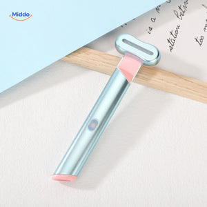 LED red light therapy pen with USB charger and user instructions included.
