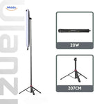 20W LED tube light on professional 207cm tripod stand for studio setup.