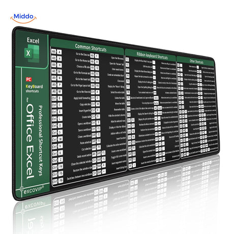 Lernopad professional Excel shortcuts mouse pad for office desktop and workflow optimization.