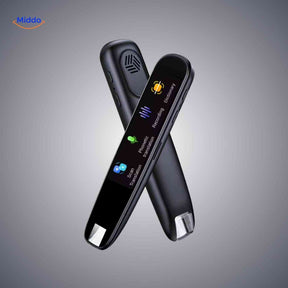 Lexipen translator pen in black with smart scanning and translation display.