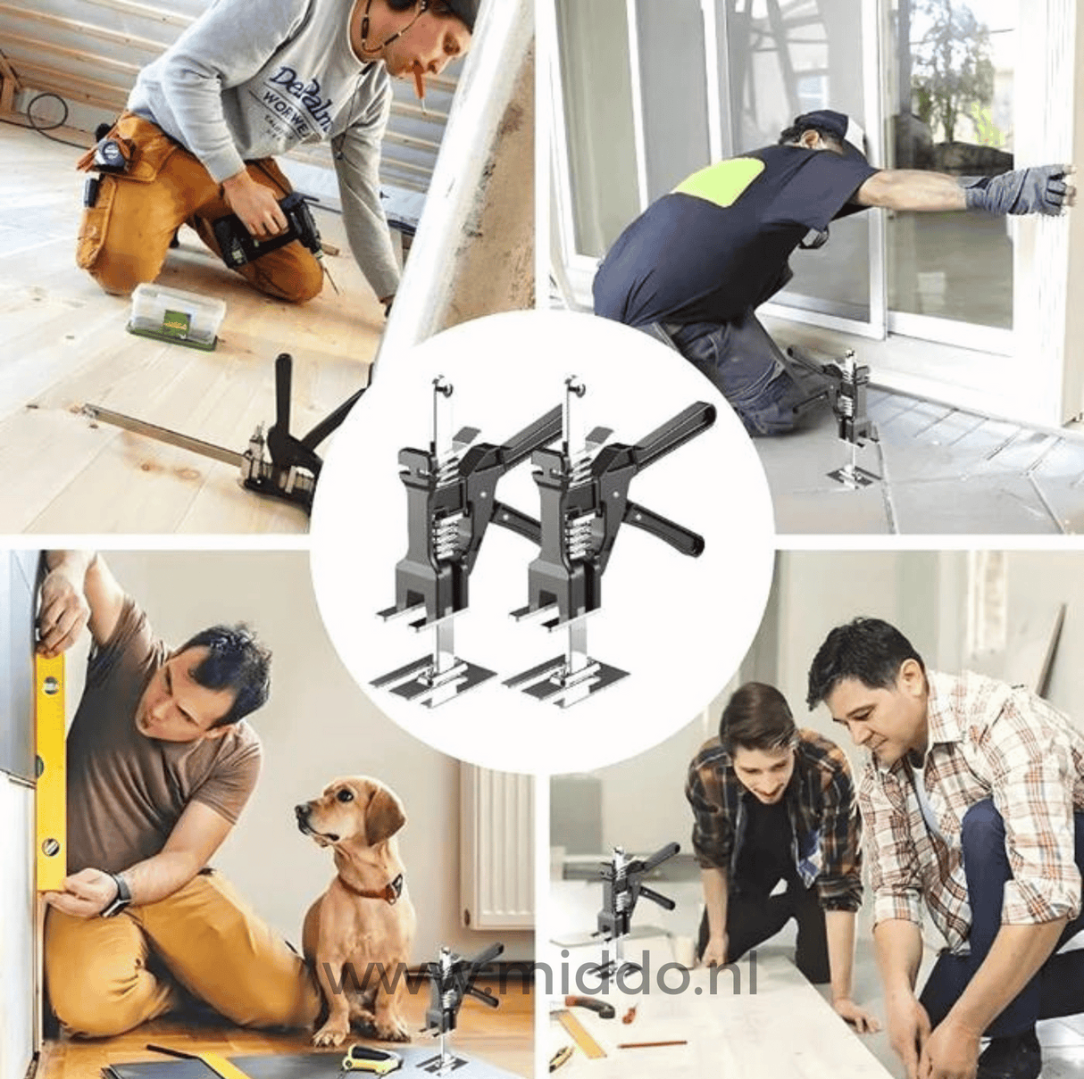 Man using lifting tool to safely move heavy furniture with proper ergonomic technique.